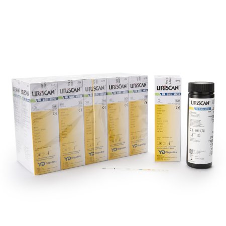 Uriscan - Urinalysis Test Bilirubin, Blood, Glucose, Ketones, Leukocytes, Nitrite, pH, Protein, Specific Gravity, Urobilinogen 100 per Bottle - U774