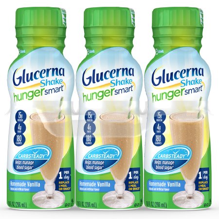 Abbott Nutrition Glucerna Hunger Smart Shake Oral Supplement Vanilla Flavor 10 oz. Bottle Ready to Use - 62882