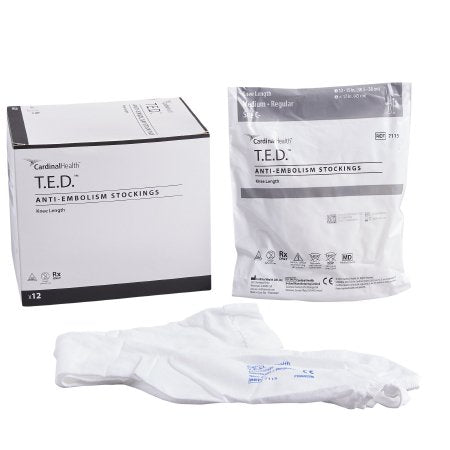 T.E.D. - Anti-embolism Stocking Knee High Medium / Regular White Inspection Toe - 7115-