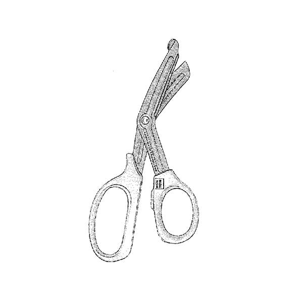 Miltex-Integra Scissors Bandage & Utility 8-1/2" Serrated Angled Ss/Flrd Ct Ea - 5-800
