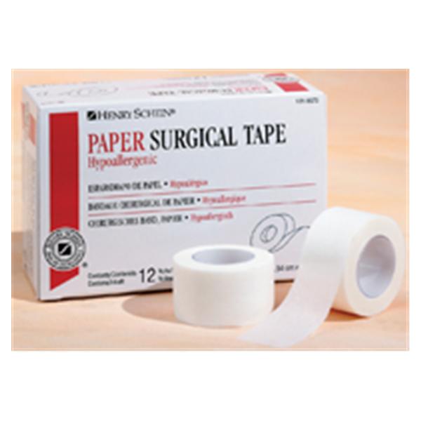 Henry Schein Tape Surgical Paper .5"X10Yd Adhesive White 24/Bx - 1014305