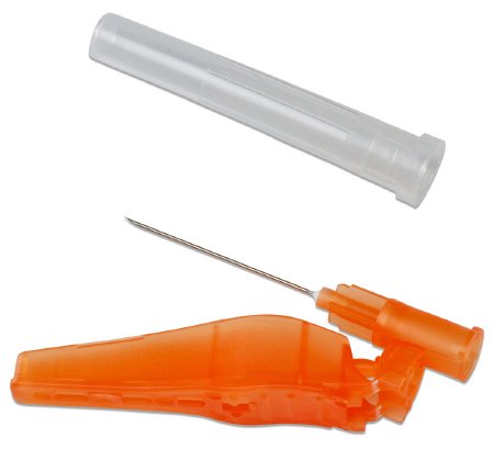 Monoject - Hypodermic Needle Hinged Safety Needle 18 Gauge 1-1/2 Inch Length Regular Wall - 1181815