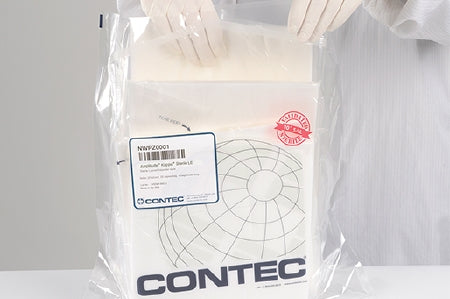 Contec Inc Amplitude Kappa Sterile LE Cleanroom Wipe ISO Class 5 White Sterile Polyester / Lyocell 12 X 12 Inch Disposable - NWPZ0002