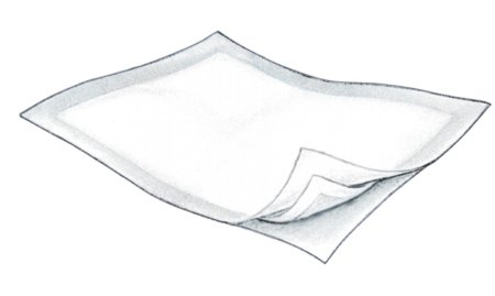 Curity Crib Liner - Underpad 10 X 14 Inch Disposable Fluff Light Absorbency - 7209