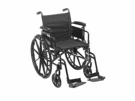 Cruiser X4 - Wheelchair Desk Length Arm Elevating Legrest Black Upholstery 16 Inch Seat Width Adult 300 lbs. Weight Capacity - CX416ADDA-ELR
