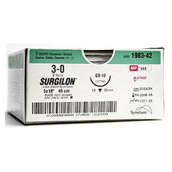 Medtronic MITG-Covidien Suture 0 Nylon Gs-11 Surgilon Black 30" Braid 36/Ca - 8886191561