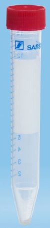 Sarstedt - Centrifuge Tube Conical Bottom Plain 17 X 120 mm 15 mL Red Screw Cap Polypropylene Tube - 62.554.100