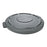 Saalfeld Redistribution Brute Trash Can Lid 2 X 24.5 Inch, Gray, Plastic, Round, Flat, Span-on - FG264560GRAY