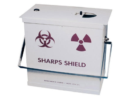 Biodex Medical Systems Monoject Sharps Container 10-9/10 H X 10-1/2 W X 6-3/4 D Inch 8 Quart Red Chimney Top - 039-388