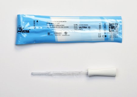 Cure Ultra - Urethral Catheter Straight Tip Lubricated PVC 12 Fr. 6 Inch - ULTRA12