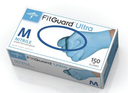 FitGuard Ultra - Exam Glove Medium NonSterile Nitrile Standard Cuff Length Fully Textured Blue Chemo Tested - FG2702