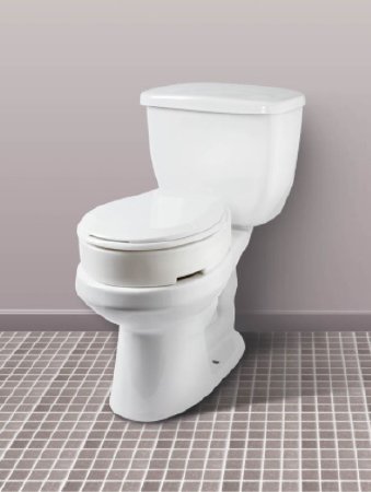 Apex-Carex Raised Toilet Seat Carex 3-1/2 Inch Height White 300 Lbs. Weight Capacity - FGB32200 0000