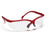 Market Lab Inc Venture II Safety Glasses Wraparound Clear Tint Maroon Frame Over Ear One Size Fits Most - 1372-MN