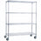 R & B Wire Products 4 Shelf Linen Cart 5 Inch Casters, 2 Locking 500 lbs. per Shelf Chrome Plated - LC244872