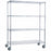 R & B Wire Products - Heavy Duty Linen Cart 4 Shelves 500 lbs. Weight Capacity Chrome Plated Wire 5 Inch Casters, 2 Locking - LC246068