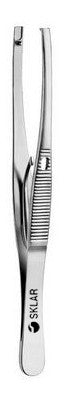 Sklar - Applying Forceps Biemer 5-3/4 Inch Length OR Grade Stainless Steel NonSterile NonLocking Thumb Handle with Catch Straight Blunt Tips - 98-4209