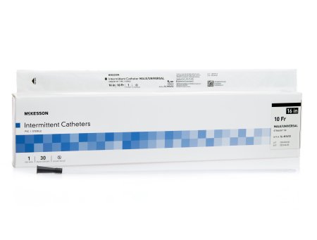 McKesson - Urethral Catheter Straight Tip Uncoated PVC 10 Fr. 16 Inch - 16-M1610