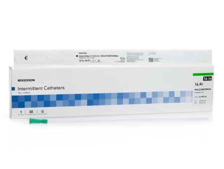 McKesson McKesson Urethral Catheter Straight Tip PVC 14 Fr. 16 Inch - 16-M1614