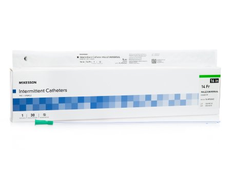 McKesson McKesson Urethral Catheter Coude Tip PVC 14 Fr. 16 Inch - 16-M1614C