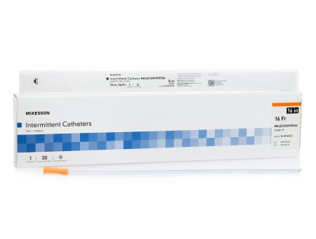 McKesson McKesson Urethral Catheter Coude Tip PVC 16 Fr. 16 Inch - 16-M1616C