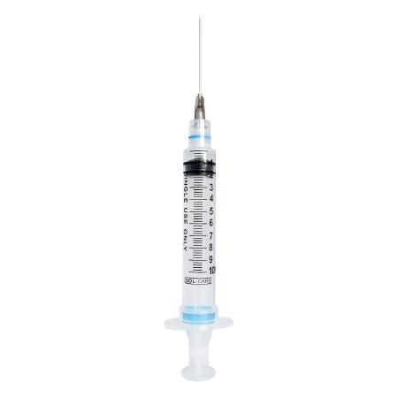 Sol-Millennium Medical Sol-Care Syringe with Hypodermic Needle 10 mL 22 Gauge 1-1/2 Inch Detachable Needle Retractable Needle - 160076I