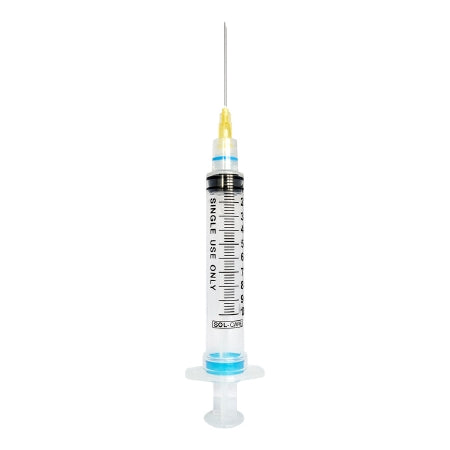 Sol-Millennium Medical Sol-Care Syringe with Hypodermic Needle 10 mL 20 Gauge 1-1/2 Inch Detachable Needle Retractable Needle - 160084I