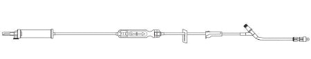 ICU Medical Primary Sapphire Pump Set 15 Drops / mL Drip Rate 114.9 Inch Tubing 1 Port - 1638701