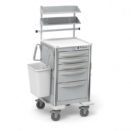 Waterloo Industries Suture Cart Aluminum 5 Drawer Key Lock - JMGKA-33369-LTG