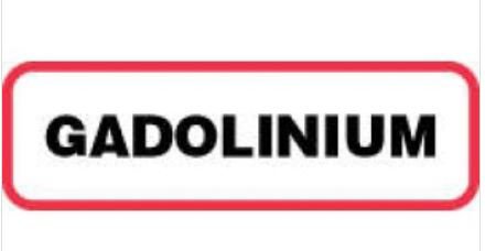 Precision Dynamics Pre-Printed Label Anesthesia Label GADOLINIUM Red / White 3/8 X 1-1/4 Inch - 59700649