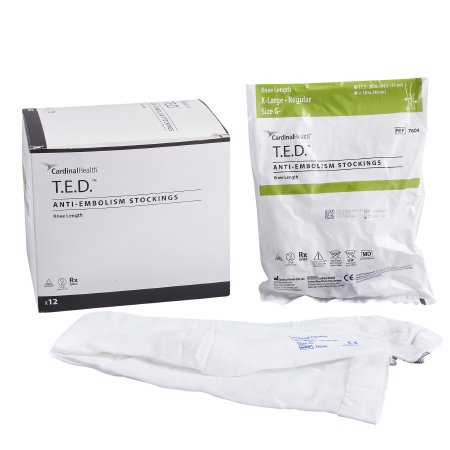 T.E.D. - Anti-embolism Stocking Knee High X-Large / Regular White Inspection Toe - 7604