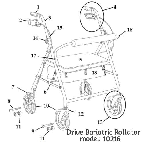 Drive Medical - HandleBar Brake Assembly - 10216-05