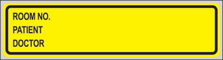 Precision Dynamics Pro-File Pre-Printed Label Communication Fill In Room No. / Patient / Doctor Yellow 1-3/8 X 5-3/8 Inch - NPF-2286-2