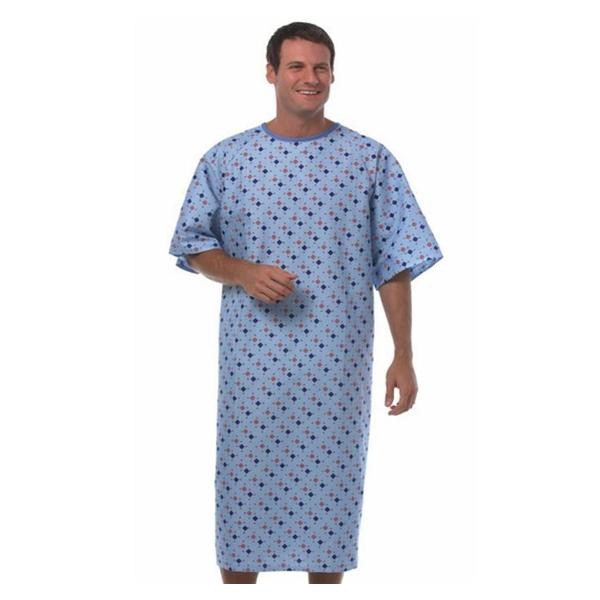 Fashion Seal Gown Patient Poly/Ctn Lg 51" Unsx Dmndinthrgh Bck Ovrlp Adlt Ea - 758-L