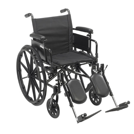 Cruiser X4 - Wheelchair Desk Length Arm Elevating Legrest Black Upholstery 18 Inch Seat Width Adult 300 lbs. Weight Capacity - CX418ADDA-ELR