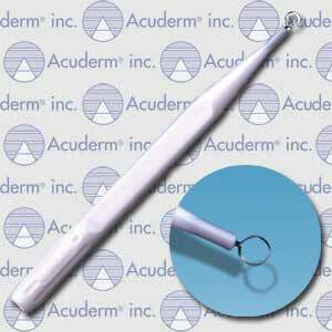 Acu-Dispo-Curette - Dermal Curette 5 Inch Length Flat Handle 4 mm Tip Loop Tip - R0450