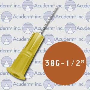 Acu-Needle - Hypodermic Needle NonSafety 30 Gauge 1/2 Inch Length Regular Wall - NP301