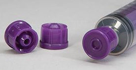 Cardinal Oral Syringe Tip Cap Purple, Polyolefin Plastic, Sterile, Disposable - 400SE
