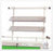 Waterloo Industries Cart Backside Mounted Shelving System For Slim Jim Med Jr Unicart - SUT-1