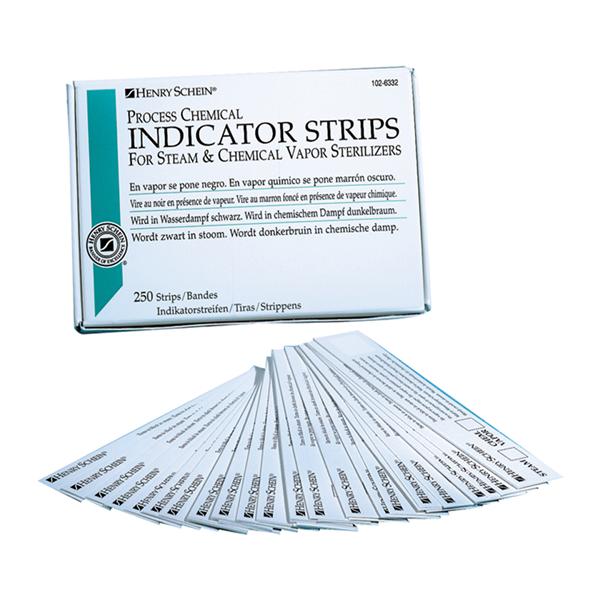 Henry Schein Indicator Strip Sterilizer Maxitest Latex Free 250/Bx, 100 Bx/Ca - SIS-250HS