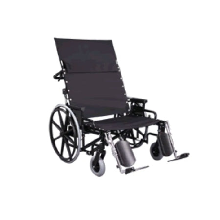 Gendron Regency XL 2000 Bariatric Reclining Wheelchair Heavy Duty Full Length Arm Removable Arm Style Mag Wheel Black 26 Inch Seat Width 700 lbs. Weight Capacity - 6726-20-62-78-29-8
