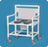 IPU IPU Commode / Shower Chair ipu Mesh Back 22 Inch Height - VL OF20 P 500G