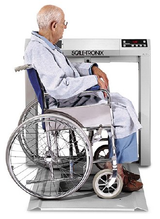 Scale-Tronix - Wheelchair Scale Digital Display 660 lbs. Capacity Battery Operated - 6202-XX-B