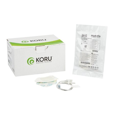 HIgH-Flo2 - Sub-Q Infusion Set 2 X 26 Gauge 9 mm 20 Inch Tubing Without Port - RMS22609
