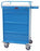 Harloff Value Line Punch Card Medication Cart 22.5 X 29.5 X 46.75 Inch, 43.25 Inch Writing Surface 4 Drawers Blue - VLT360PC