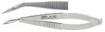 Miltex - Iris Scissors McClure 3-3/4 Inch Length Surgical Grade Stainless Steel NonSterile Thumb Handle with Spring Angled Blade Sharp Tip / Sharp Tip - 18-1552