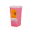 Medegen Medical Products, Container Sharps 1Qt Small Polypropylene Translucent/Red/Black 72/Ca - 8702T