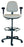 Ergo Series - Anesthesia Task Chair Adjustable Arm Rests, Adjustable Backrest, Contoured Pneumatic Height Adjustment Easy Rolling 2 Inch Dual Wheel Casters Reven Black - T-583-RVN