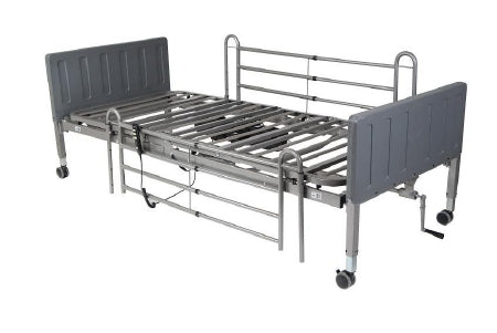Drive Medical Semi Electric Bed Semi 84 Inch Slat Deck 14-3/4 to 22 Inch Height Range - 15570FR-PKG