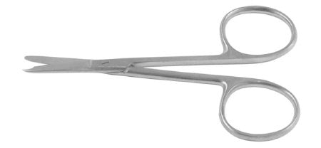 König - Suture Scissors Spencer 3-1/2 Inch Length OR Grade German Stainless Steel NonSterile Finger Ring Handle Straight Blunt Tip / Blunt Tip - Medline - MDS0880209