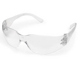 Intruder - Safety Glasses Clear Tint Polycarbonate Lens Clear Frame Over Ear Small - 6598